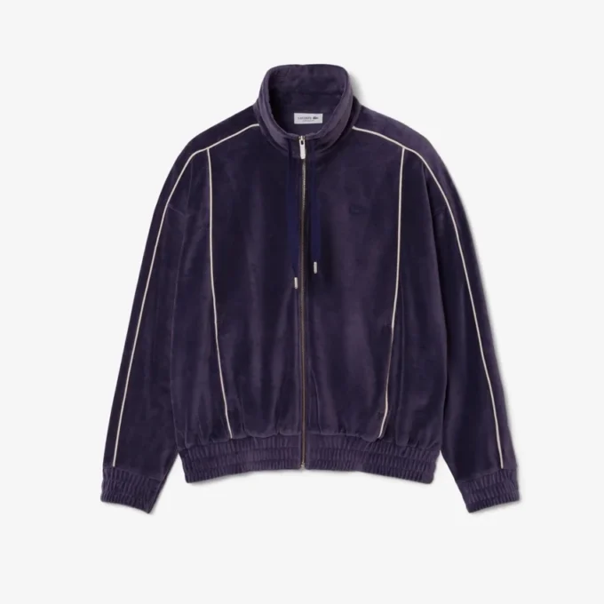 Oversized velours sweatshirt met rits voor dames
