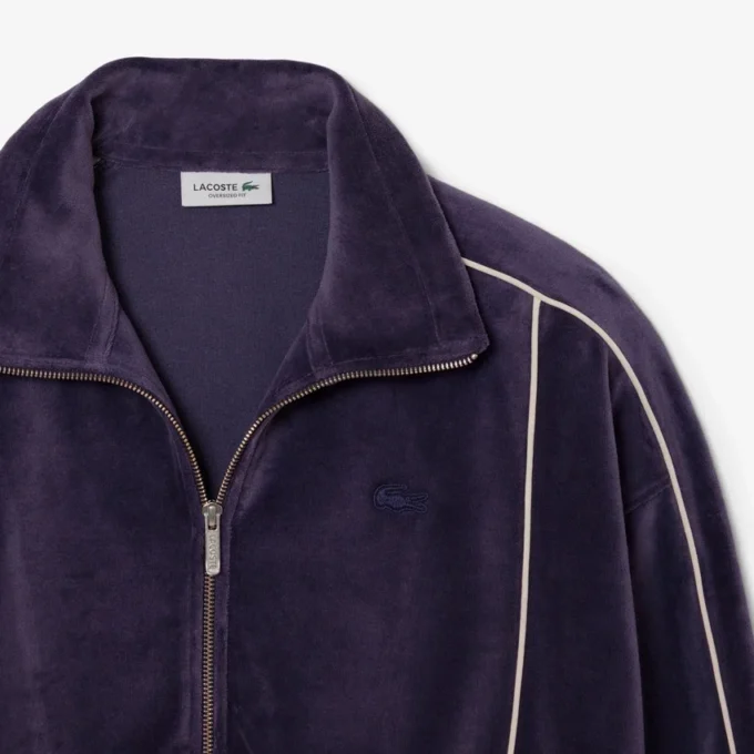 Oversized velours sweatshirt met rits voor dames
