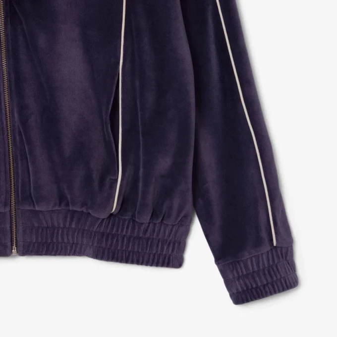 Oversized velours sweatshirt met rits voor dames