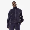 Oversized velours sweatshirt met rits voor dames