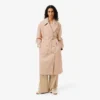 Oversized waterafstotende trenchcoat