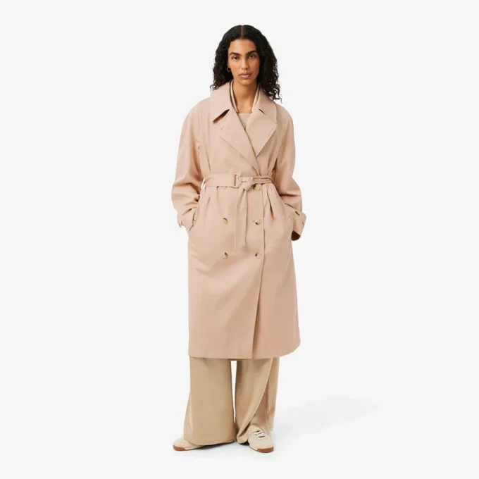 Oversized waterafstotende trenchcoat