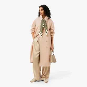 Oversized waterafstotende trenchcoat