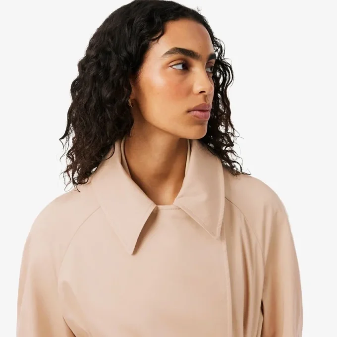 Oversized waterafstotende trenchcoat