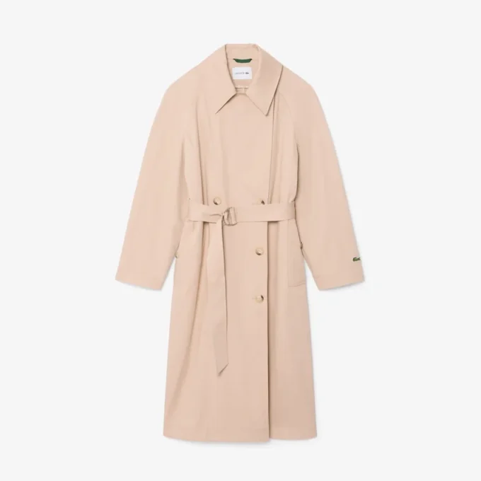 Oversized waterafstotende trenchcoat