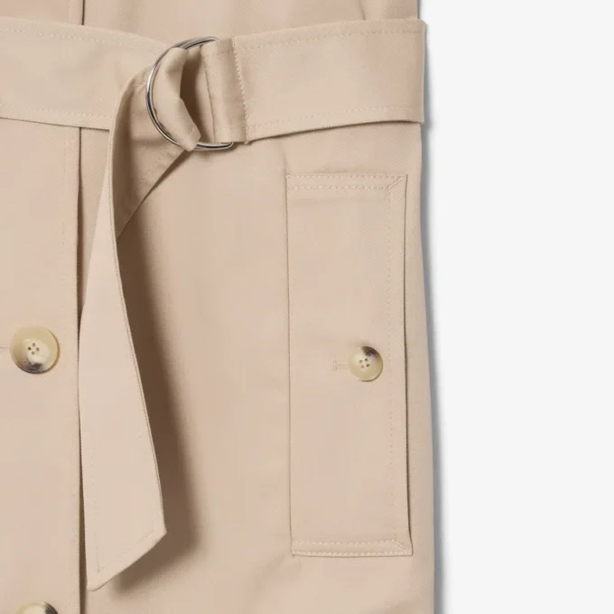 Oversized waterafstotende trenchcoat