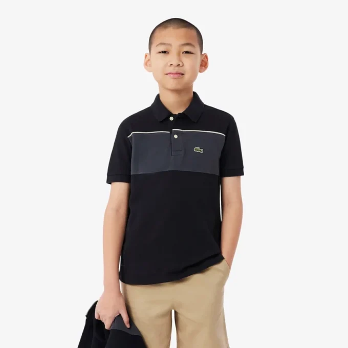 Petit Piqué-polo met kleurblokken