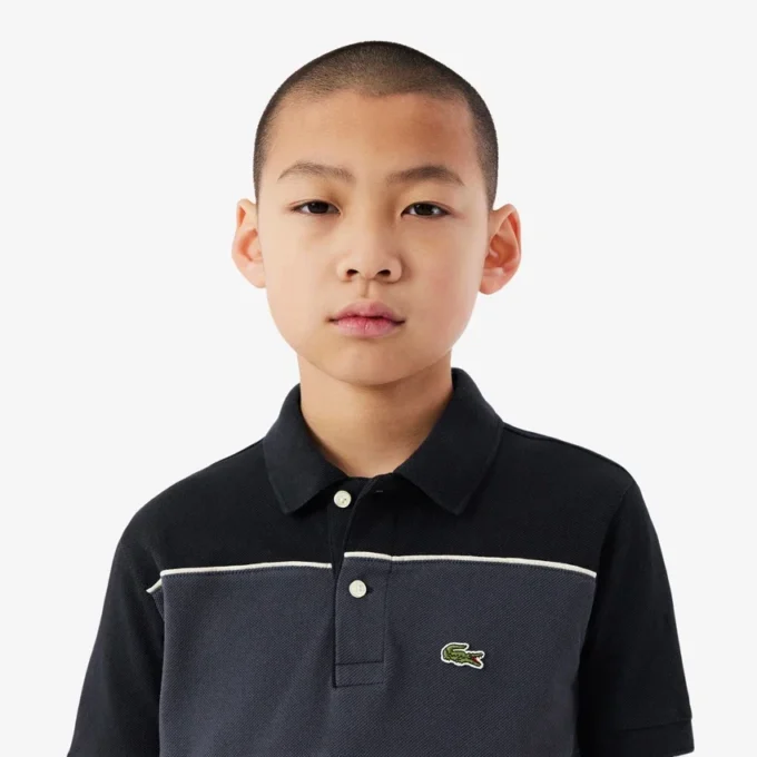 Petit Piqué-polo met kleurblokken