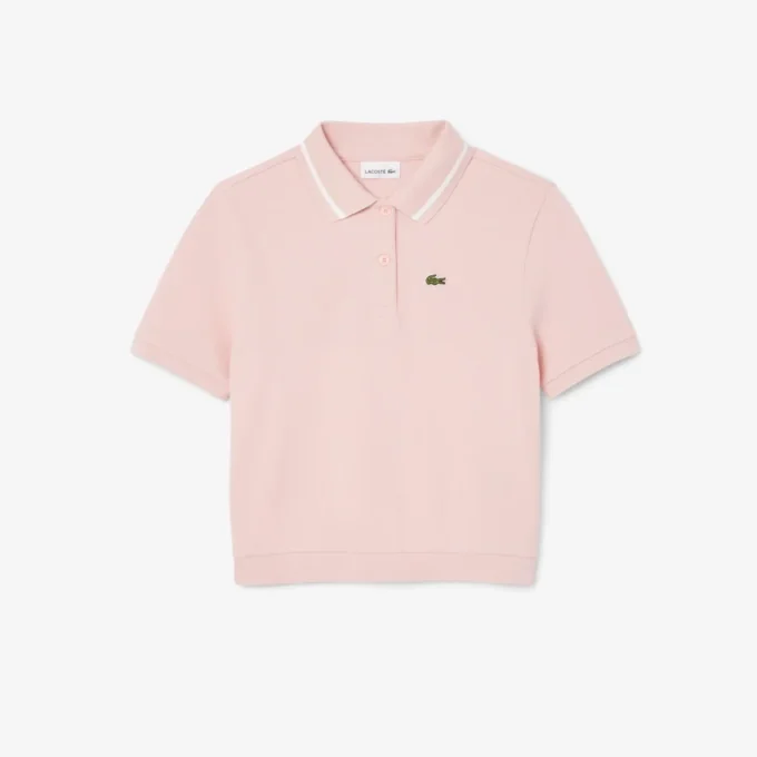 Petit Piqué-polo voor kinderen met plooien aan de achterkant