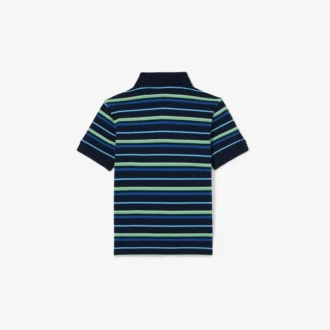 Petit Piqua-polo met contrasterende strepen