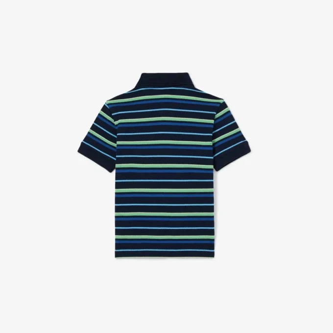 Petit Piqua-polo met contrasterende strepen