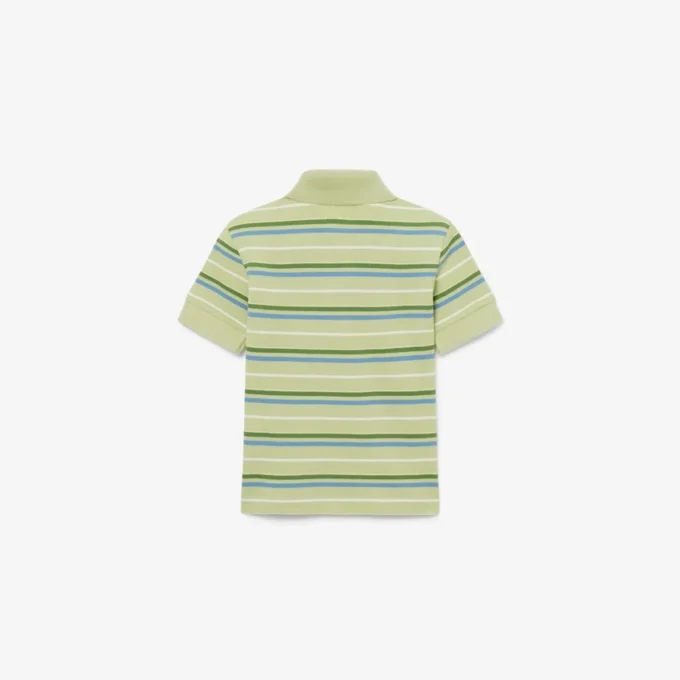 Petit Piqua-polo met contrasterende strepen