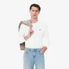 Pima-katoenen T-shirt met lange mouwen voor heren