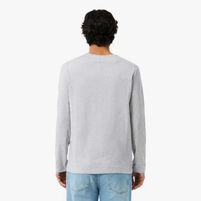 Pima-katoenen T-shirt met lange mouwen voor heren