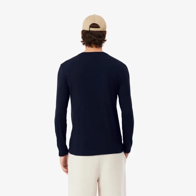 Pima-katoenen T-shirt met lange mouwen voor heren