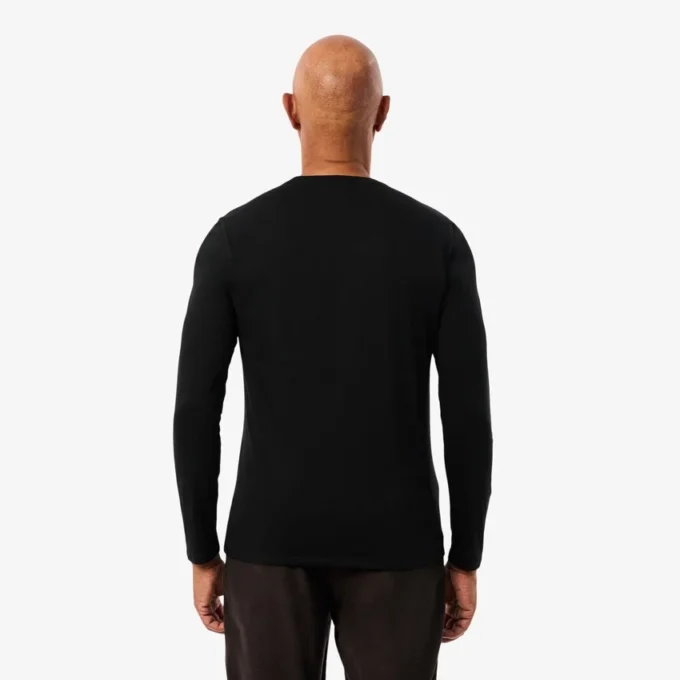 Pima-katoenen T-shirt met lange mouwen voor heren