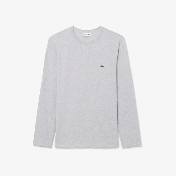 Pima-katoenen T-shirt met lange mouwen voor heren