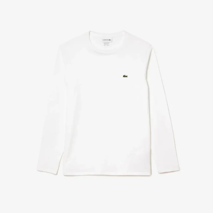 Pima-katoenen T-shirt met lange mouwen voor heren