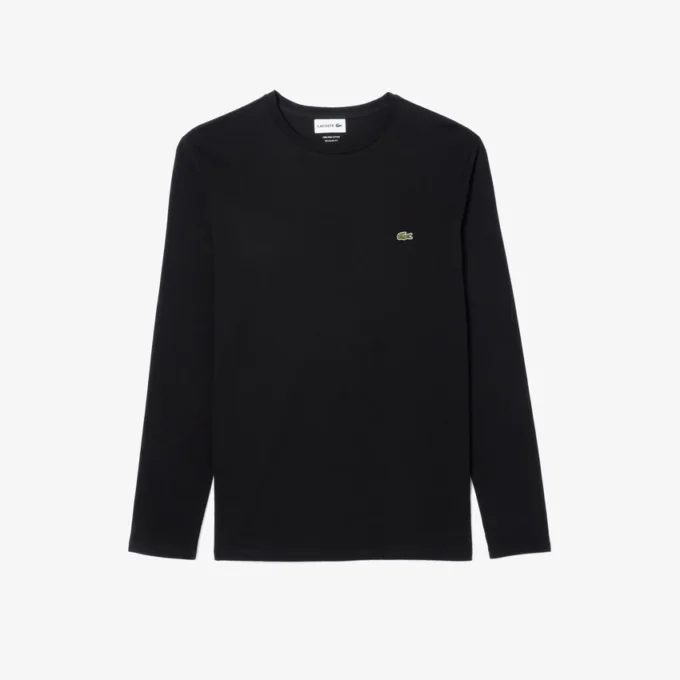 Pima-katoenen T-shirt met lange mouwen voor heren