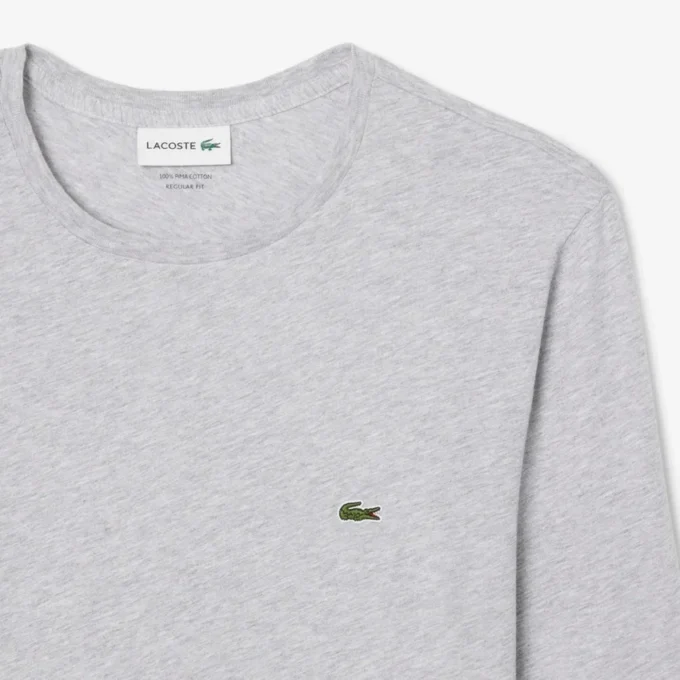 Pima-katoenen T-shirt met lange mouwen voor heren