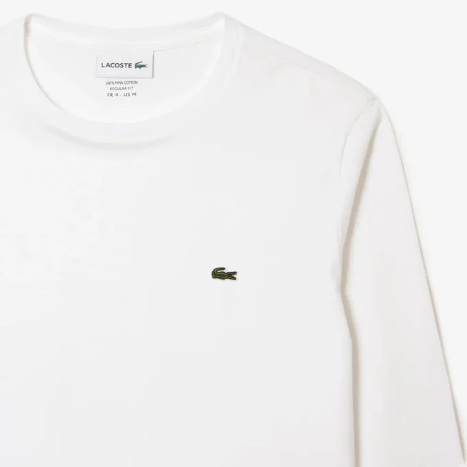 Pima-katoenen T-shirt met lange mouwen voor heren
