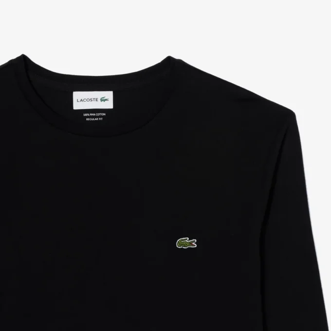 Pima-katoenen T-shirt met lange mouwen voor heren
