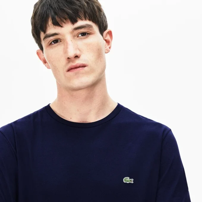 Pima-katoenen T-shirt met lange mouwen voor heren