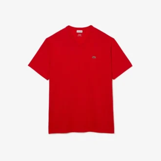 Pima T-shirt met V-hals en ruime pasvorm voor heren