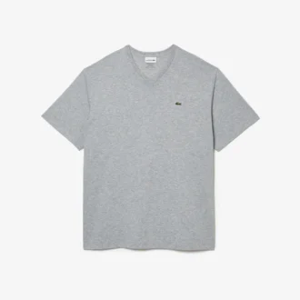 Pima T-shirt met V-hals en ruime pasvorm voor heren