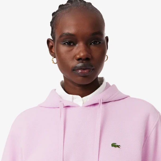 Piqué-hoodie voor dames