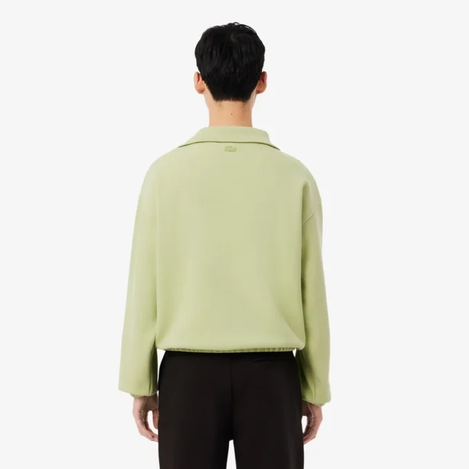 Piqué-sweatshirt met rits en losse pasvorm