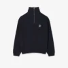 Piqué-sweatshirt met rits en losse pasvorm
