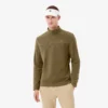 Polar fleece golfshirt met kwartrits voor heren