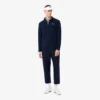 Polar fleece golfshirt met kwartrits voor heren