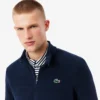 Polar fleece golfshirt met kwartrits voor heren