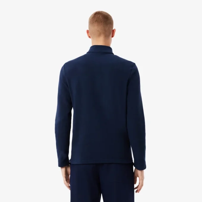 Polar fleece golfshirt met kwartrits voor heren