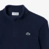 Polar fleece golfshirt met kwartrits voor heren