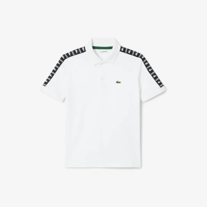 Polo-shirt van katoen met merkstreep