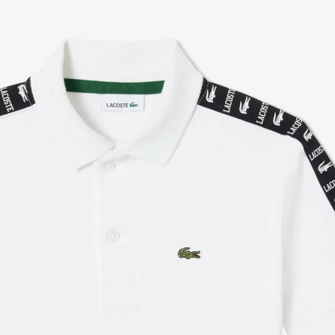Polo-shirt van katoen met merkstreep