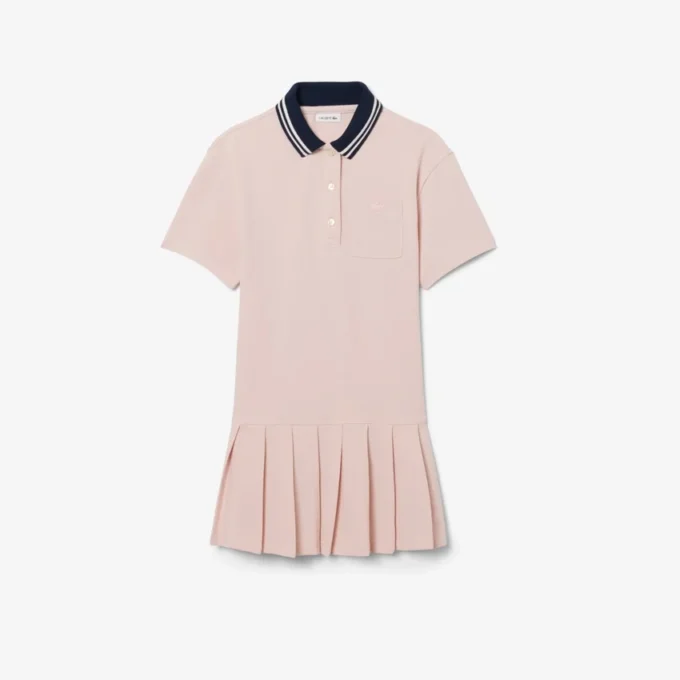 Polojurk met plooirok van piqué