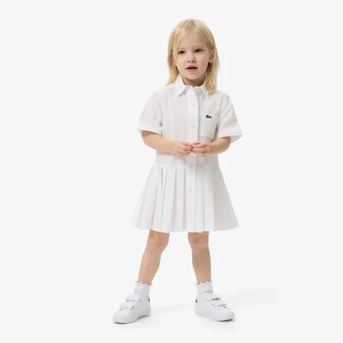 Popeline plooirok-shirtjurk