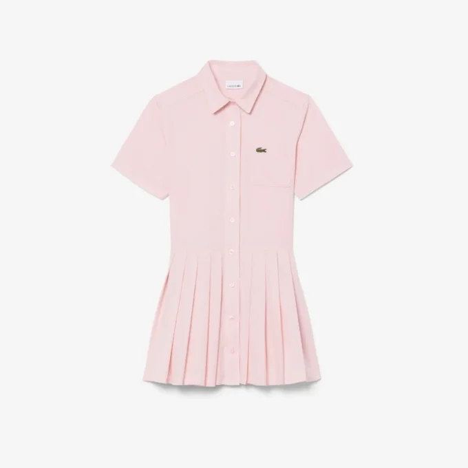 Popeline plooirok-shirtjurk
