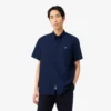 Poplin shirt met korte mouwen en normale pasvorm