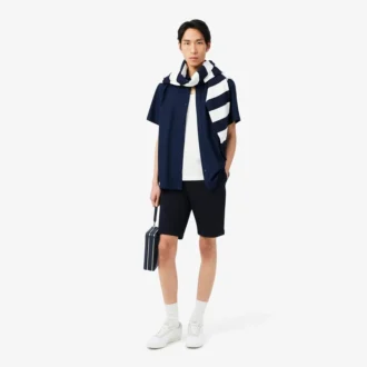 Poplin shirt met korte mouwen en normale pasvorm