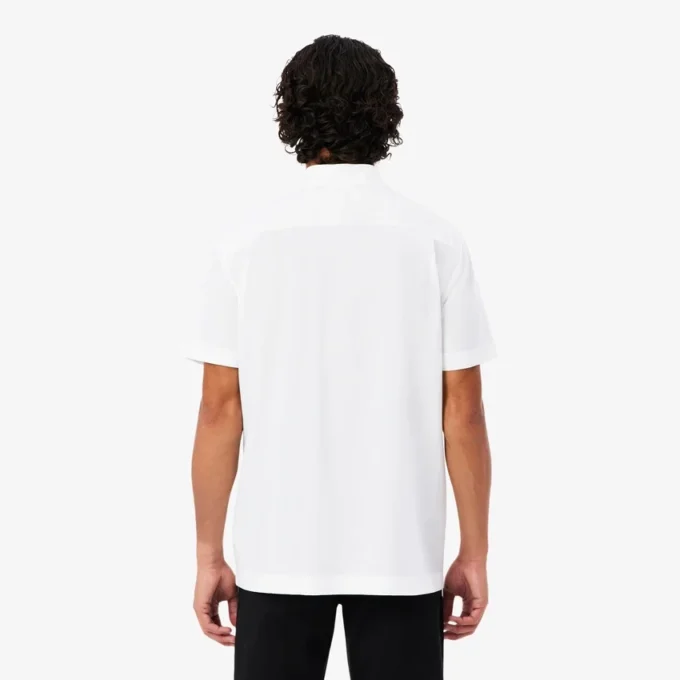 Poplin shirt met korte mouwen en normale pasvorm