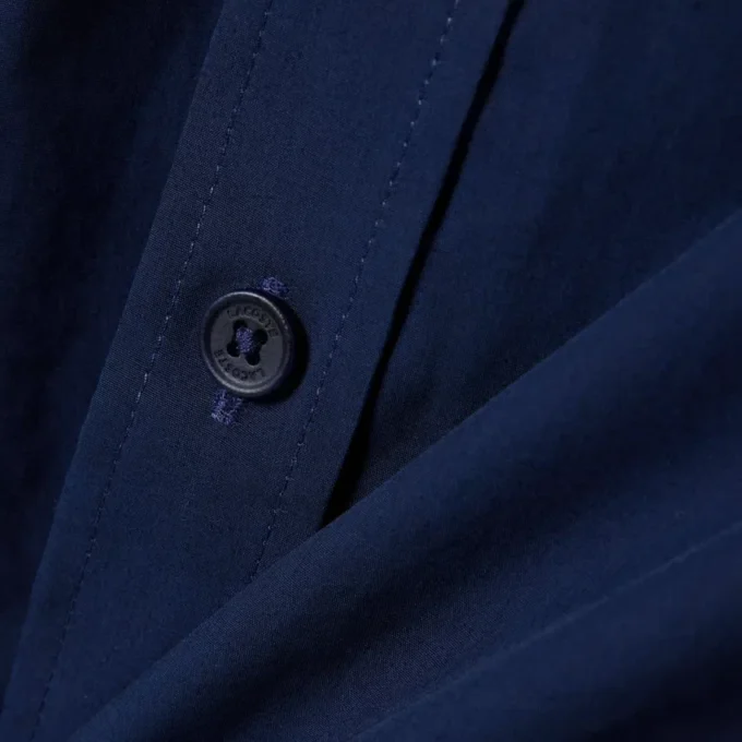 Poplin shirt met korte mouwen en normale pasvorm