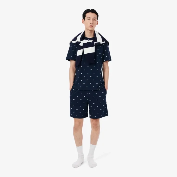 Pyjamatop met krokodillenprint voor heren