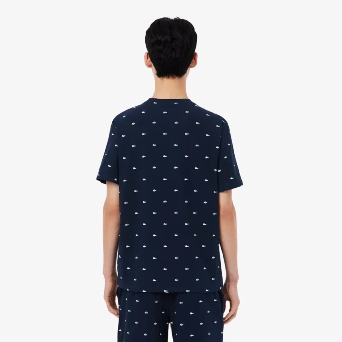 Pyjamatop met krokodillenprint voor heren