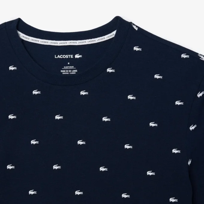 Pyjamatop met krokodillenprint voor heren