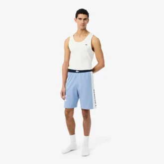Recht gesneden fleece loungeshorts